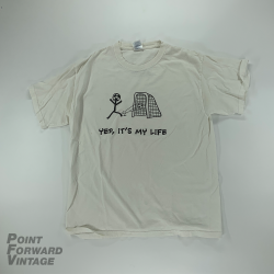 Vintage Eastbay "Yep, It's My Life" Soccer T-Shirt White Men's L